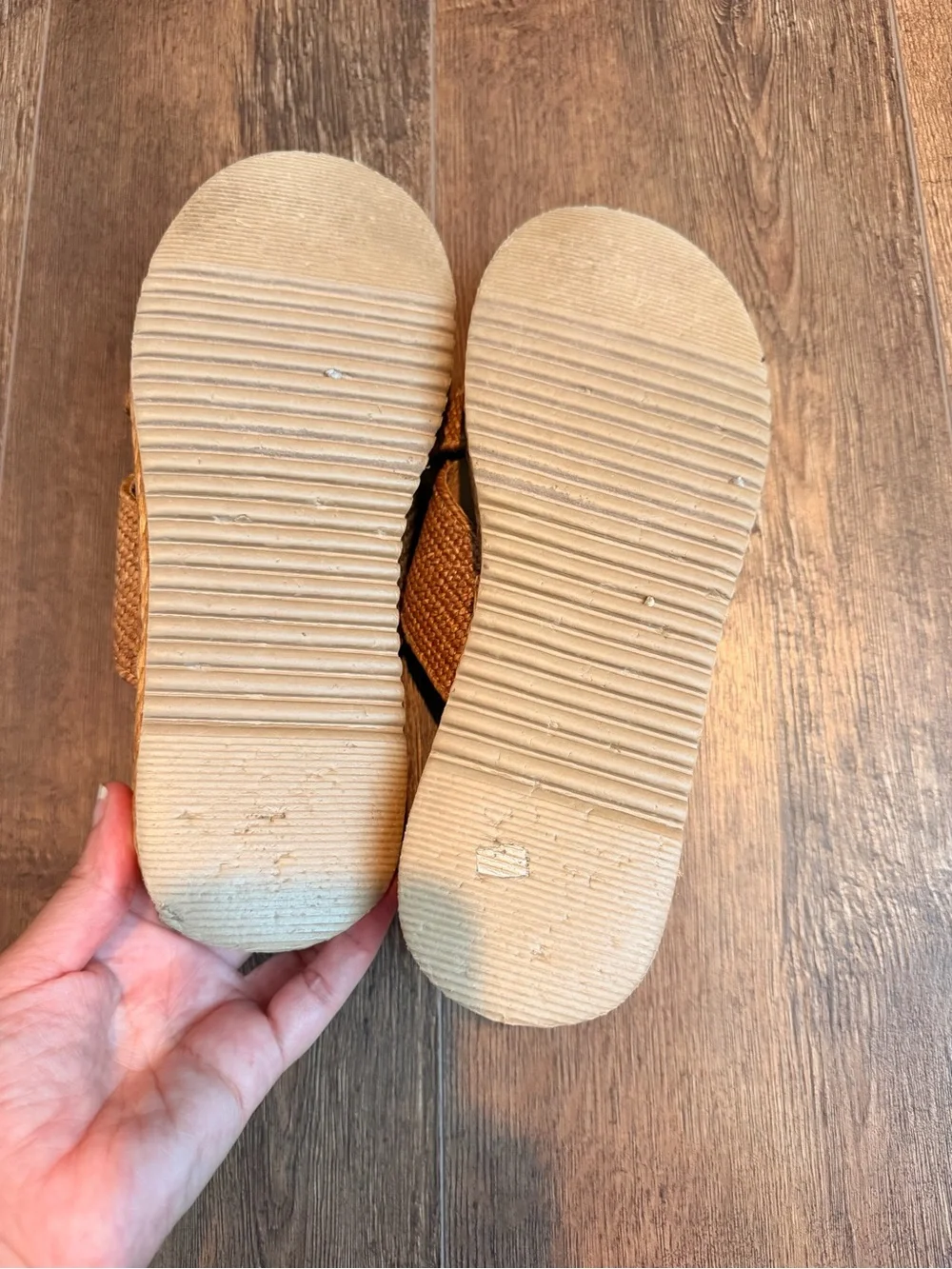 Woven Cross-Strap Slide Sandals - Tan